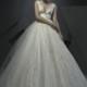 Ersa Atelier Spring/Summer 2018 Miss Ruth V-Neck Elegant Beading Chapel Train Sleeveless Tulle Ivory Ball Gown Bridal Gown - Top Design Dress Online Shop