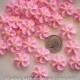 Royal Icing Flowers Pink and Blue - Small Drop Flowers - Cake Toppers - Edible Cake Decorations