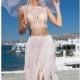 Pink Fringe Two Piece Gown by Tarik Ediz - Color Your Classy Wardrobe