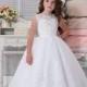 White Flower Girl Dress • Holy Communion Dress • Birthday • Wedding Party • Holiday • Princess Dress • Tulle Gown • Fairy Princess Gown
