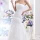 Hot Sale Trumpet-Mermaid Strapless Dropped Waist Court Train Organza Wedding Dress CWLT130D6 - Top Designer Wedding Online-Shop