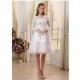 Elegant Tulle V-neck Neckline A-line Wedding Dresses with Venice Lace - overpinks.com