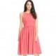 Watermelon Azazie Mckinley - Illusion Chiffon Knee Length Scoop Dress - Cheap Gorgeous Bridesmaids Store