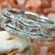 Italian Wedding Ring, Women's Wedding Ring, Antique Engagement Ring, 18K White Gold Wedding Ring, Silver Wedding Ring, Womens Wedding Band 