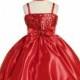 Red Sequins Dress on Satin w/Shawl Style: D3970 - Charming Wedding Party Dresses