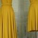 Mustard dress，Bridesmaid Dress , Infinity Dress,Wrap Convertible Dress.Party dress-B47#C47#