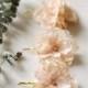 Wedding flower hair pins, bridal bobby pins, floral hair clip set, cream flower clip, champagne wedding clips, shabby chic hair accessories