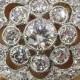 1.35ct Estate Vintage Round Diamond Cluster Engagement Wedding Platinum/18k Yellow Gold Ring