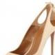 Forever Marilyn Patent Leather Cutout Pump, Nude