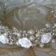Pearls and Crystals Bridal Wreath, Bridal Tiara, Wedding Headband, Bridal Hairpiece, Boho Headband, Bridal Hair Halo, Rose Bridal Wreath - $118.99 USD