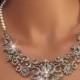 NICOLA - Vintage Inspired Rhinestone And Swarovski Pearl Bridal Necklace