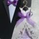 100 Handmade Wedding Invitation "Bridal Gown" and 100 Boxes "Groom Suit" - $700.00 USD