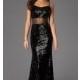 Sequin Spaghetti Strap Illusion Dress - Brand Prom Dresses