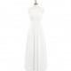 Ivory Azazie Hermoine - Chiffon Floor Length Strap Detail One Shoulder Dress - Cheap Gorgeous Bridesmaids Store