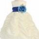 Blossom Ivory Taffeta Dress w/ Shirred Skirt and Detachable Sash & Flower Style: BL216 - Charming Wedding Party Dresses