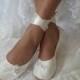 Ivory Satin Bridal Flat Shoe, White Satin Flat Wedding Shoe, Ivory Ballet Bridal Flat, Cream Bridal Flat Shoe , Lace Ballerina Bridal Shoe,