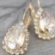 Crystal drop earrings, Bridal earrings, Wedding jewelry, Champagne crystal earrings, Bridesmaid earrings, Gold earrings, Swarovski earrings