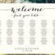 Welcome Wedding Seating Chart Template in FOUR Sizes -  16x20, 18x24, 20x30, 24x36, Wedding Sign Seating Chart Poster, Reception Sign