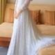 Vintage style semi formal wedding dress lace dress - Hand-made Beautiful Dresses