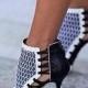 Women's Shoes Leather Stiletto Heel Peep Toe Sandals Dress