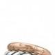 David Yurman Pure Form Mixed Metal Four-Row Ring with Diamonds, Bronze & Silver, 17.5mm 