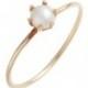 Poppy Finch Pearl Solitaire Ring