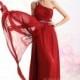 Dramatic Sheath-Column One Shoulder Chiffon Evening Dress COZF13022 - Top Designer Wedding Online-Shop