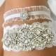 Wedding garter- WHITE Wedding garter set, Garter, Wedding, Bridal Garter, Garter set, Lace Garter, Style #W0117