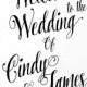 Printable Simple Script Welcome Wedding Sign Customized Wedding poster wedding decor print art DIY wedding welcome Wedding decoration WS001