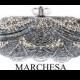 Marchesa Bugle Bead Embroidered Clutch