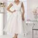 Style 9030 by Très Chic - Champagne Lace  Tulle Tea Straps  V-Neck A-Line Wedding Dresses - Bridesmaid Dress Online Shop
