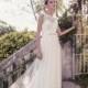 Snow by Annasul Y. 2017 sa3333b Open Back Chapel Train Bateau Ivory Sleeveless Column Lace Appliques Wedding Gown - Top Design Dress Online Shop