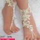 Ivory Lace wedding shoes, beach wedding shoes, wedding lace shoes, bridesmade gift, beach shoes 10