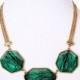 Faceted Green Statement Necklace NWT