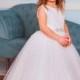 White Flower Girl Dress • Holy Communion Dress • Wedding Party Girl Dress • Princess Dress • Fairy Princess Gown • Toddler Dress