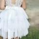 White flower girl dress,White lace dress,White tutu dress,Toddler lace dress, flower girl lace dresses, rustic flower girl dress,Birthday