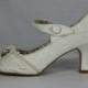 Lady Mary .. Ivory 1920s wedding shoes . Gatsby style shoes ..  Flapper Mary Jane . Art deco wedding Shoes .