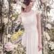 Snow by Annasul Y. 2017 sa3361b Garden Chapel Train Chiffon Illusion Ivory Sweet Appliques Spring Aline Cap Sleeves Wedding Gown - Brand Prom Dresses