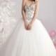Dramatic Ball Gown Sweetheart Basque Waist Court Train Tulle Wedding Dress CWLT1304E - Top Designer Wedding Online-Shop