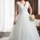 Bonny Bridal 2017 1702 Chapel Train White Plus Size Cap Sleeves V-Neck Aline Ruffle Tulle Dress For Bride - Charming Wedding Party Dresses