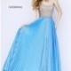 Blue Sherri Hill 32143 - Chiffon Pearls Dress - Customize Your Prom Dress