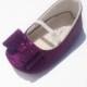 Toddler Girl Shoes Baby Girl Shoes Soft Soled Shoes Purple Wedding Shoes Flower Girl Shoes Plum Glitter Shoes Plum Glitter Shoes  - Eloise
