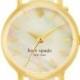 Women's Kate Spade New York 'tiny Metro' Leather Strap Watch, 20mm