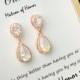 Bridesmaids Gifts,white opal ,be my bridesmaid card,Rose gold,Bridesmaids Earrings,Personalized Bridesmaids Gift,Crystal Stud Earrings,