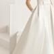 Two by Rosa Clara Oria Bateau Neck Gown with Overskirt 