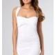 Short Sleeveless Ruched White Dress - Brand Prom Dresses