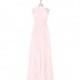 Blushing_pink Azazie Cailyn - Halter Chiffon Back Zip Floor Length Dress - Cheap Gorgeous Bridesmaids Store