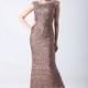 Divine Sheath-Column Bateau Sweep-Brush Train Sequin Evening Dress with Sequin COVT14001 - Top Designer Wedding Online-Shop