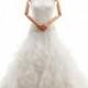 Romantic Sweetheart  Court Train Organza Ivory Sleeveless Lace Up-Corset Plus Size Wedding Dress Appliques Ruffles - Top Designer Wedding Online-Shop