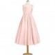 Pearl_pink Azazie Penny JBD - Taffeta Tea Length Bow/Tie Back Dress - Cheap Gorgeous Bridesmaids Store